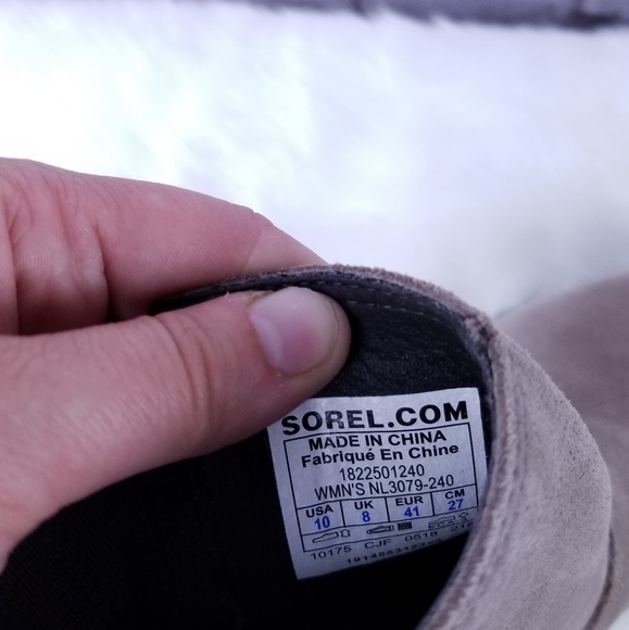 Sorel Lolla Chelsea ash brown boots ankle NEW - Picture 5 of 8